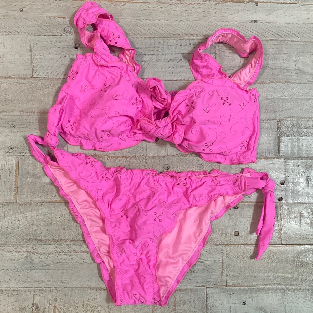 Pink Lily - hot pink bikini set